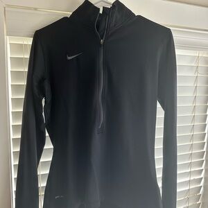 Women Medium Nike Black Half-Zip Dri-Fit Athletic Pullover